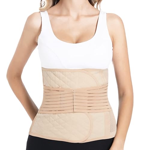 Funcy Faja abdominal poscirugía para hombres y mujeres, cinturón de soporte de cintura para recuperación posparto, envoltura de compresión para