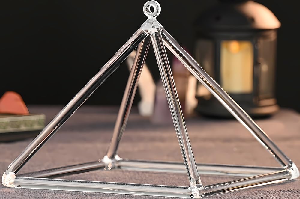 Piramide di Cristallo di Quarzo canterino da 6 a 12 Pollici Strumento di Meditazione Sonora curativa per la Preghiera Riduzione dello Stress Musicoterapia