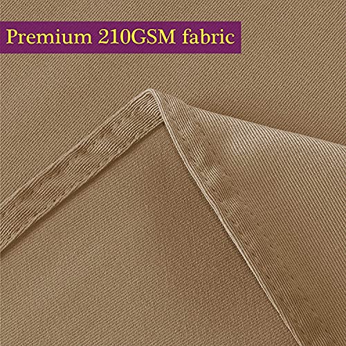 Image of Obstal 210GSM Rectangle Table Cloth, Coffee, 54 x 78 Inch | Heavy Duty Water Proof Microfiber Tablecloth, Decorative Fabric Table Cover for Outdoor and Indoor Use
