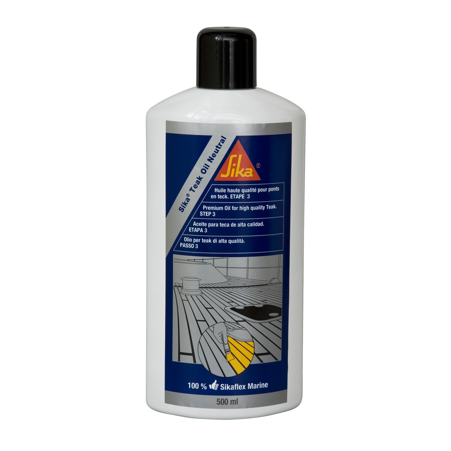SIKA Huile de Protection des ponts en teck Teak Oil Neutral Incolore 500ml