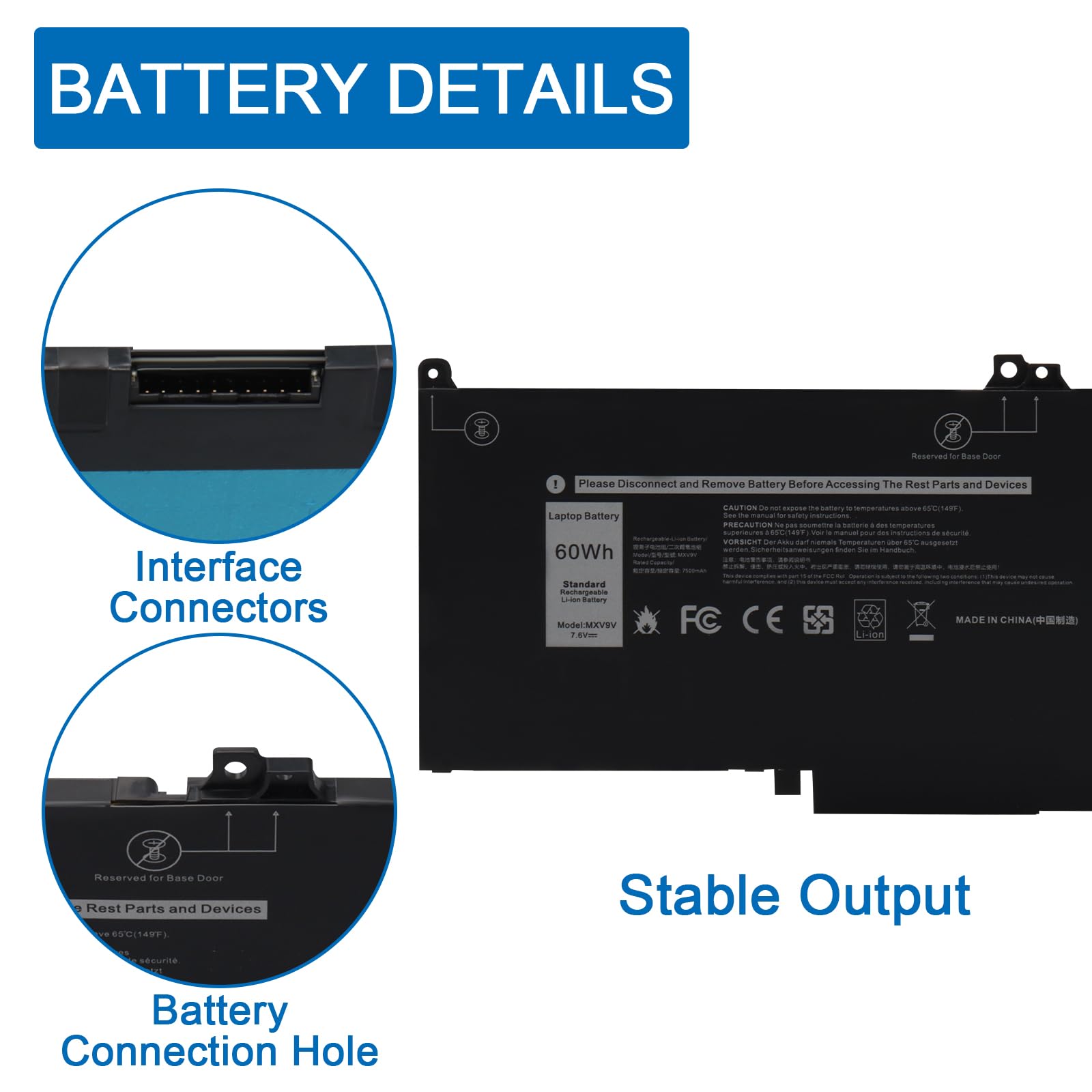 Cavo Batteria Per Dell Latitude 5300 5310 2-in-1 E5300 E5310 G0PMP Chip Datas