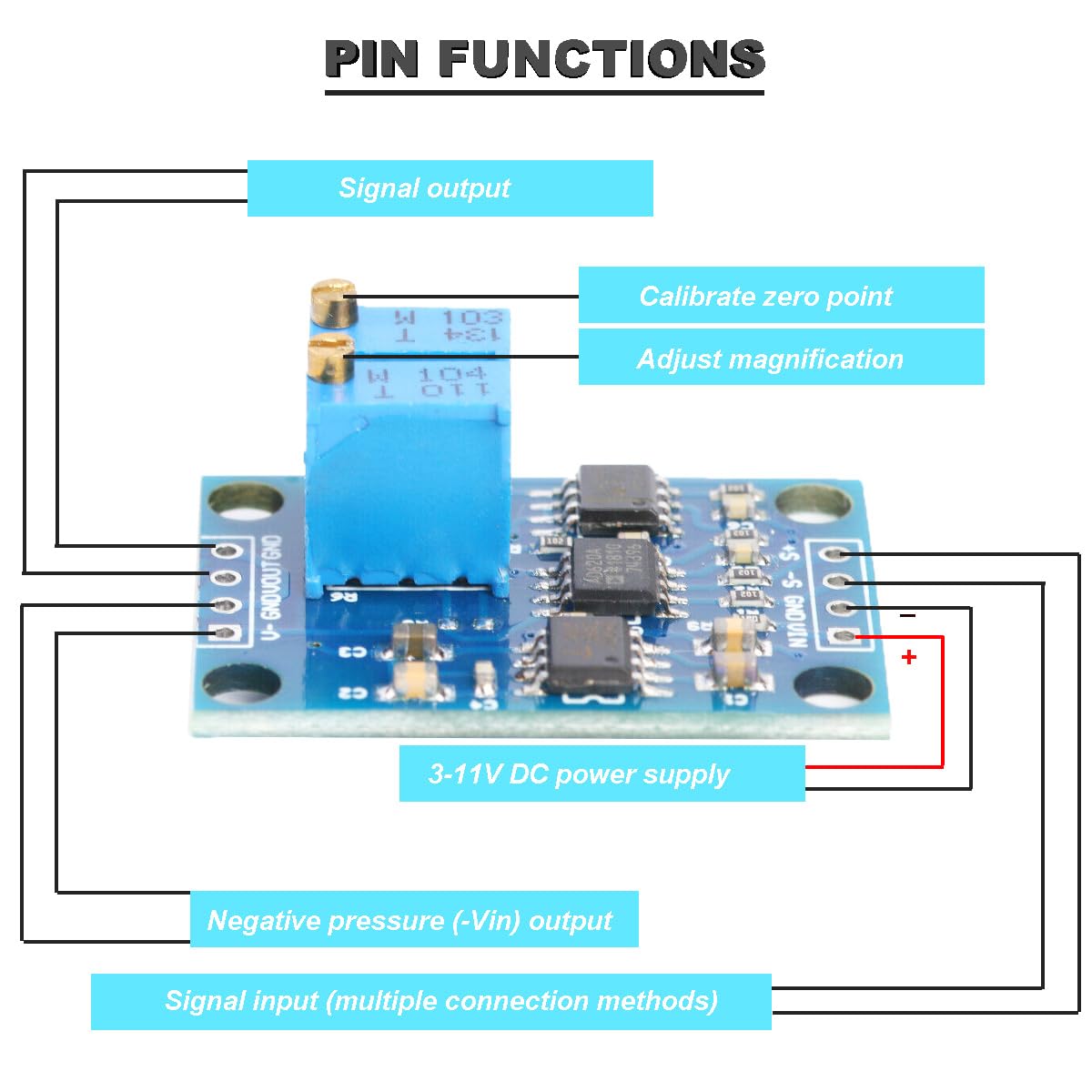 Snapklik.com : DAOKAI AD620 Voltage Amplifier Module 1.5-1000 Gain ...