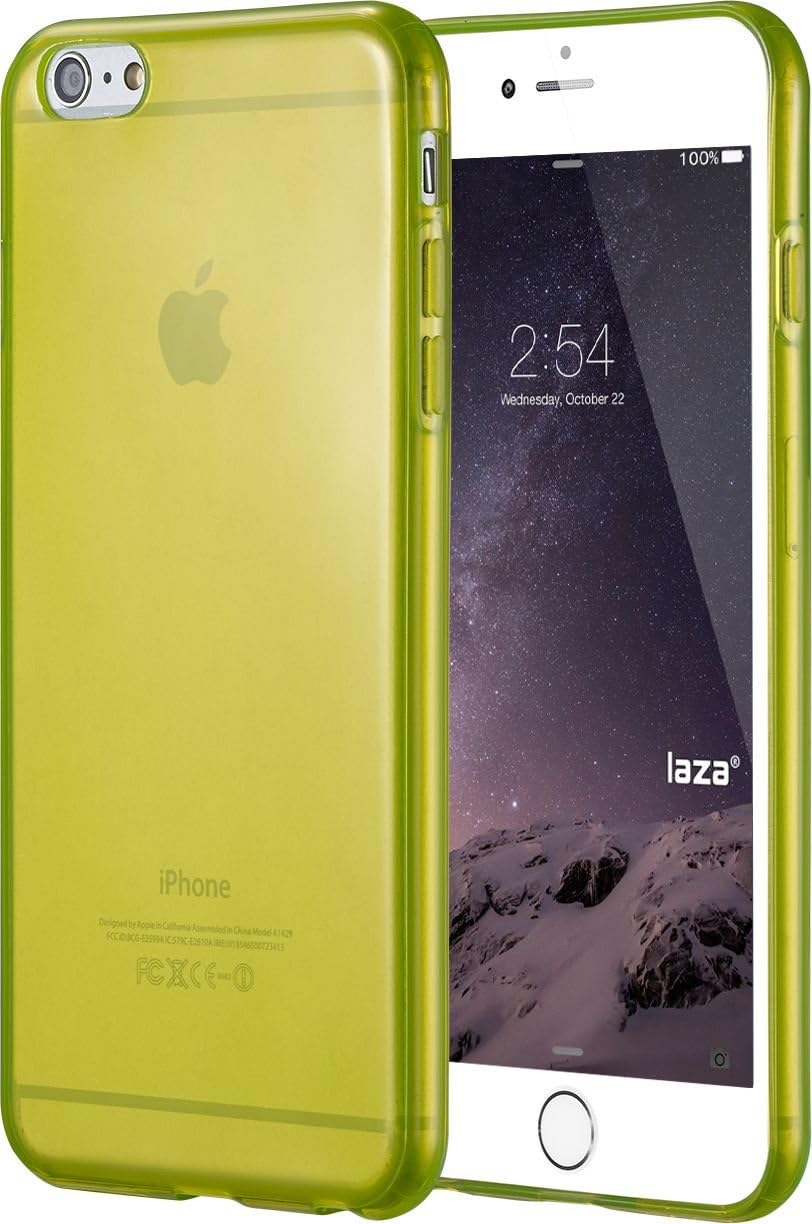 Laza iPhone 6/6s Plus Case, [Slim Jelly Series] [Yellow] Case Premium Soft Flexible [Slim-fit] TPU Case Translucent Showoff Design Case Cover for Apple iPhone 6 Plus/iPhone 6s Plus (5.5) - Yellow