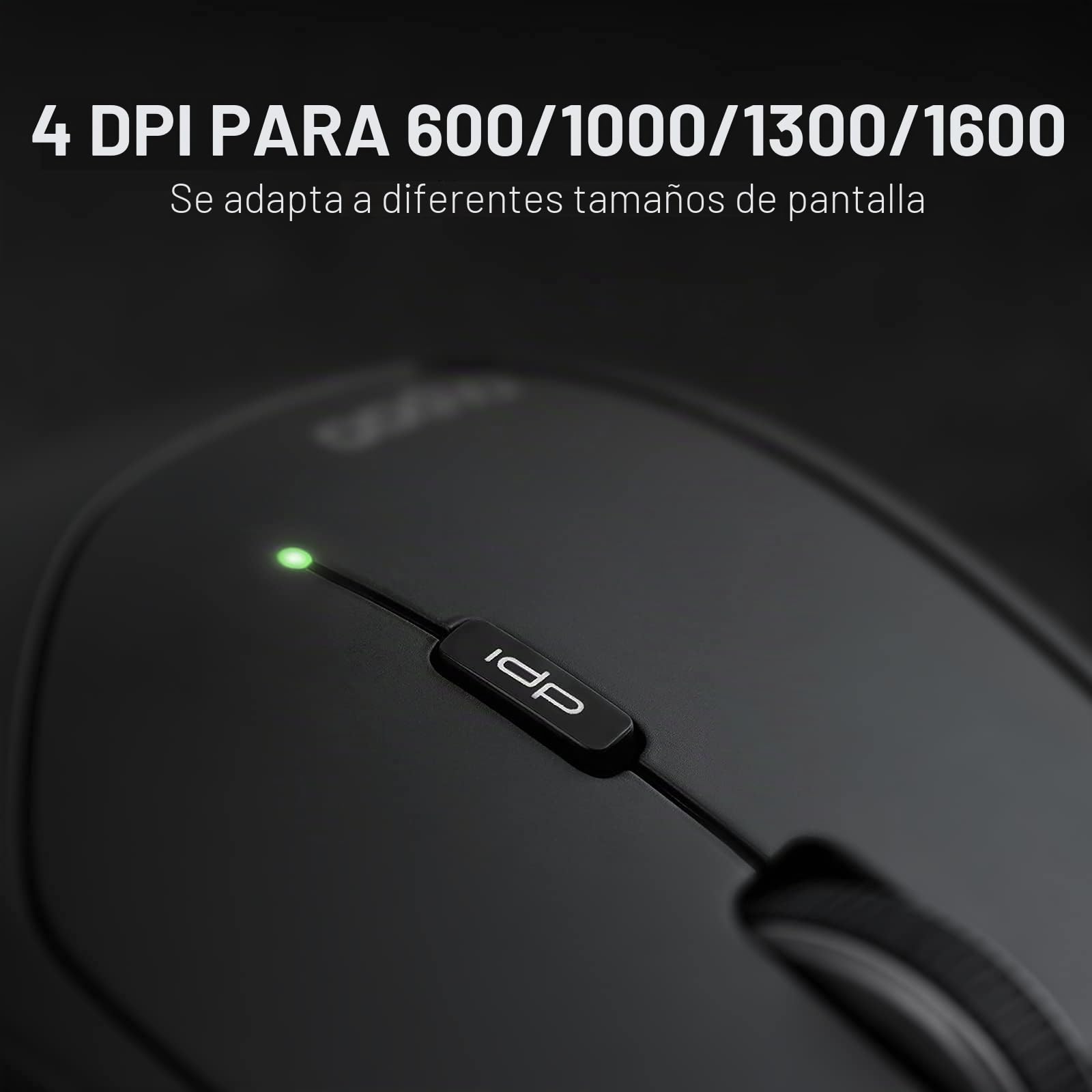 Rapoo | Ratón Inalámbrico Multimodo, Negro | Ratón Ordenador MT550, Bluetooth y conexión de 2,4 GHz, sensores dpi Ajustables y 12 Meses de duración de la batería
