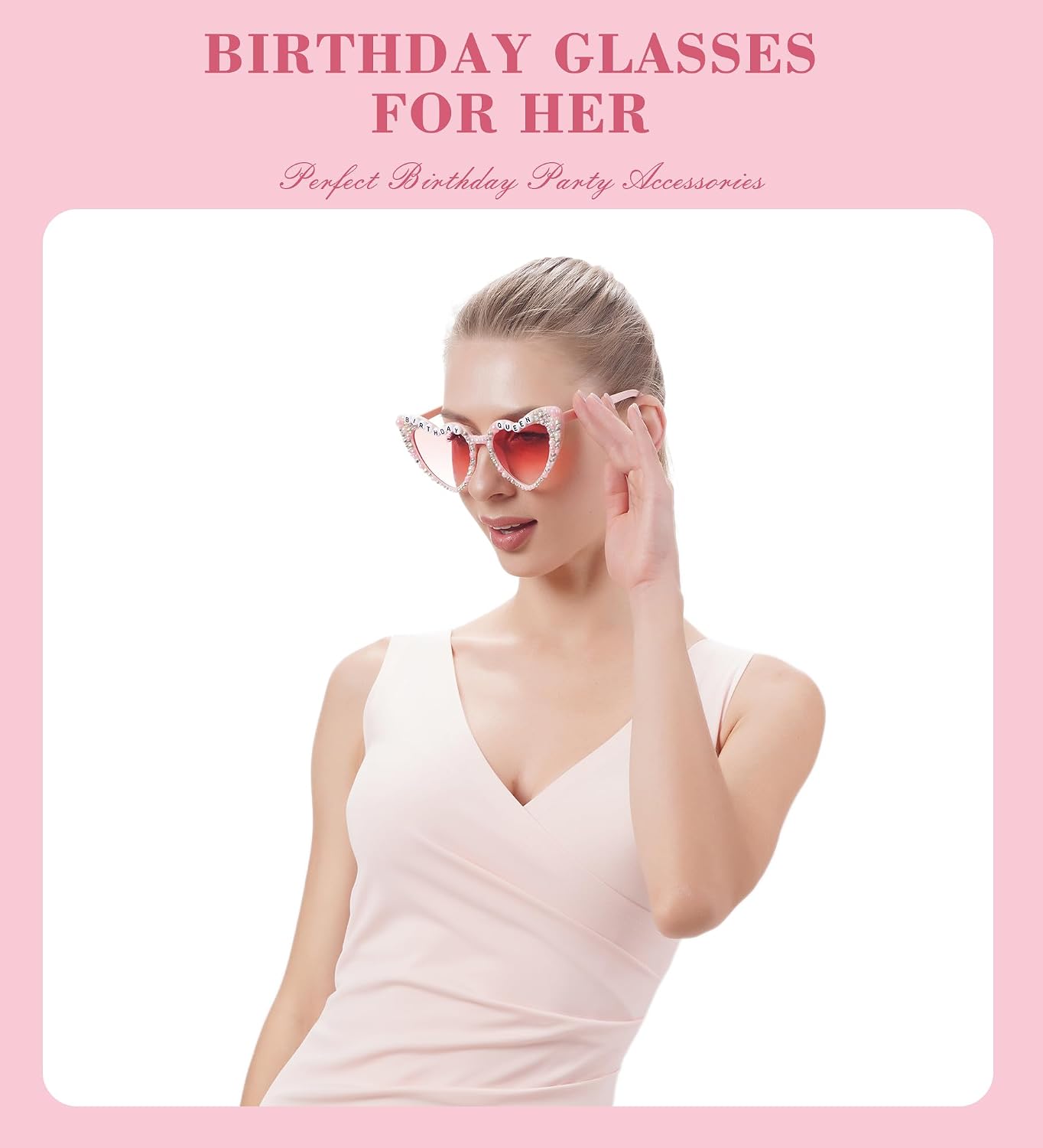 Birthday Glasses for Women 'Birthday Queen' Birthday Sunglasses for Happy Birthday Party Gifts Accessories Party Favors