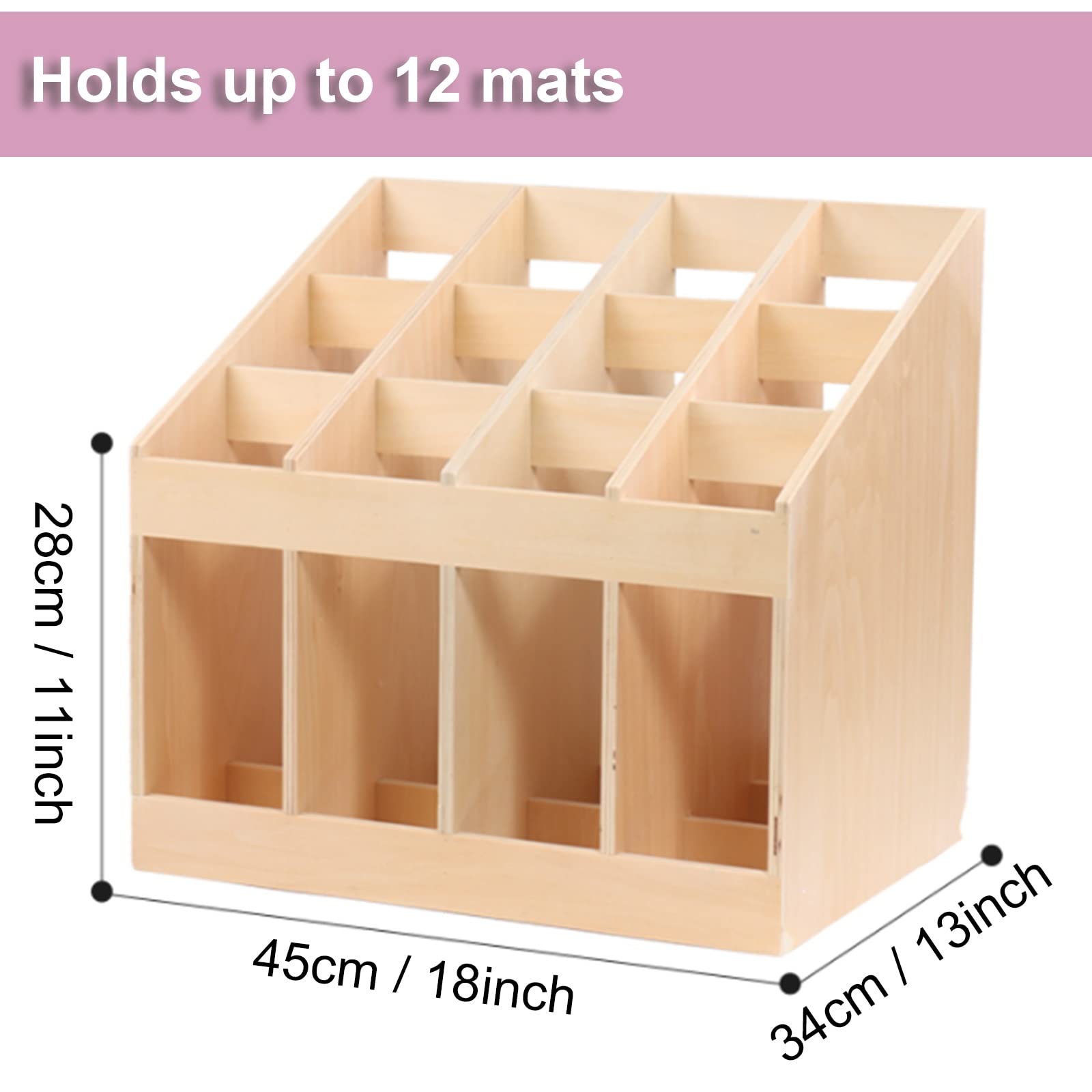 Support de tapis de yoga, support de rangement vertical étroit en bois, support de rangement multifonction pour la maison, la salle de sport