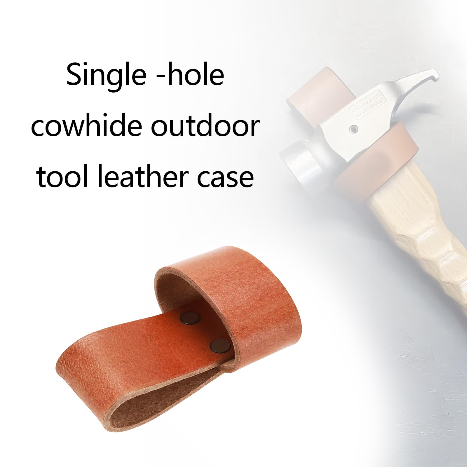 The Lord Of The Tools Single Hole Cowhide Outdoor Tool Leather Case Hand Tool Leather Sheath Loop Tool Leather Holster Belt Loop PU Leather Case For Hammers Axes Other Tools - View #4