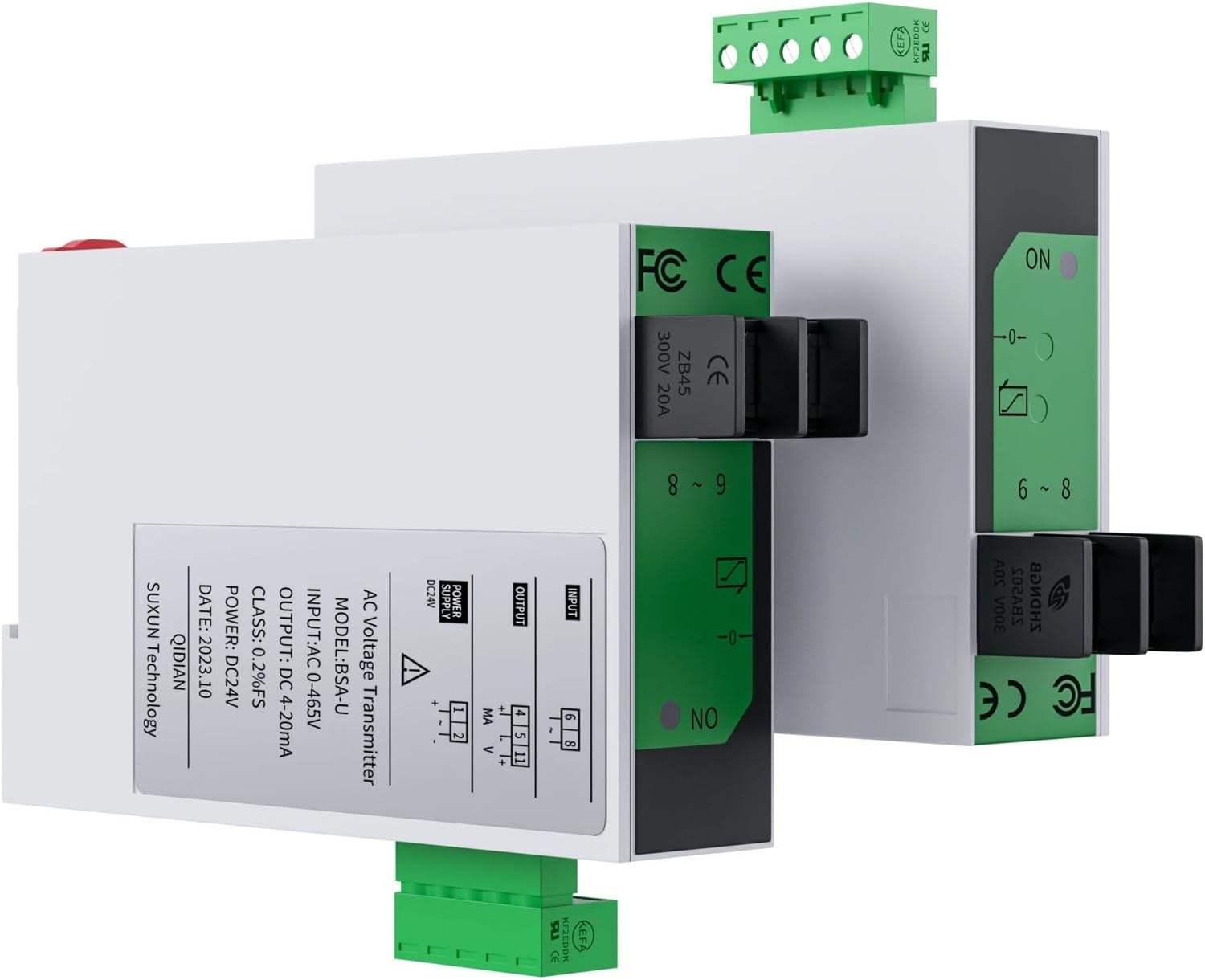 1pcs Voltage Transmitter 4-20mA 0-10V 0-5V RS485 AC Voltage Transducer 0-100V 0-300V 0-500V DC24V AC Votlage Sensor Transmitter DC24V(Output 1-5V,Input AC 0-800V)