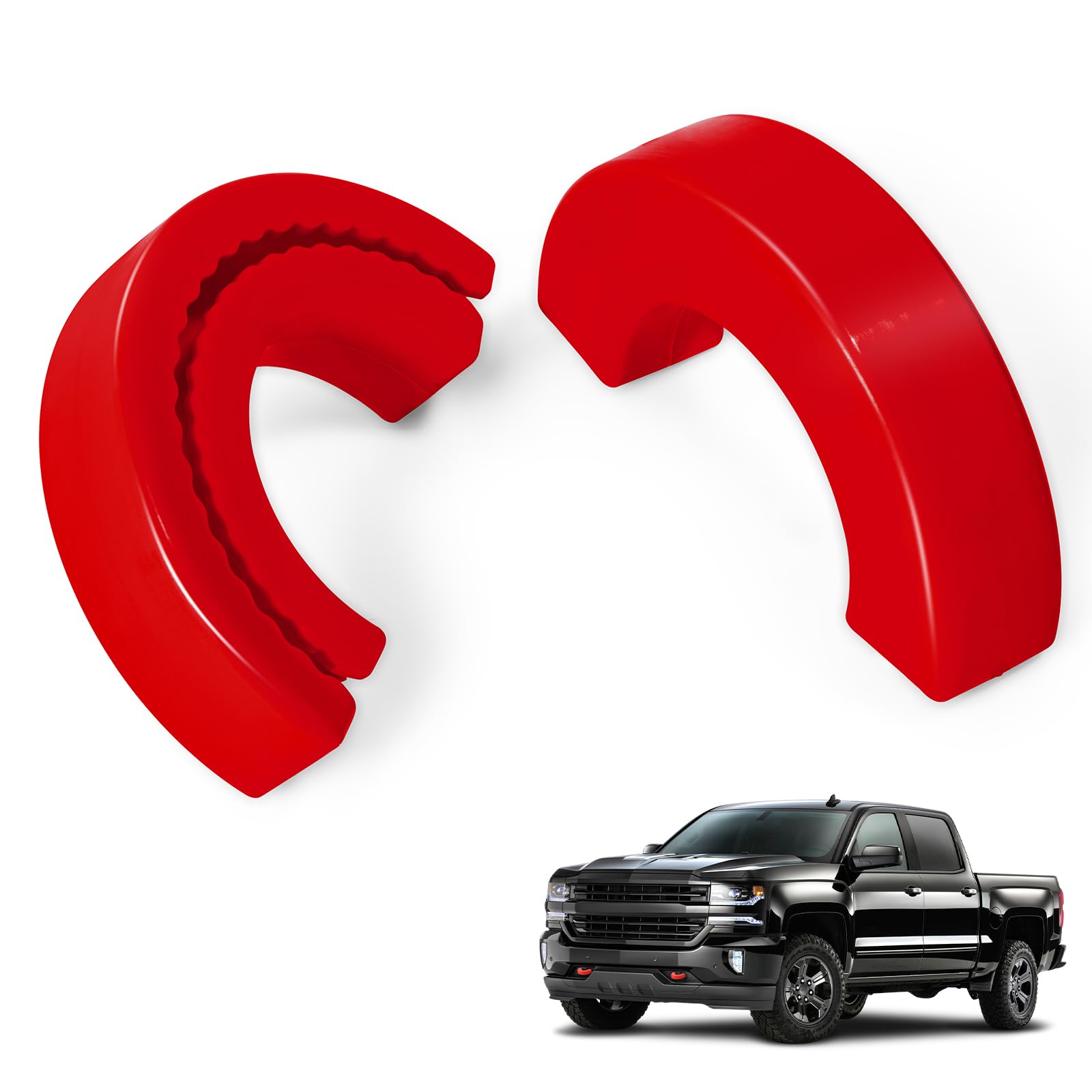 Enmja Tow Hook Cover, 2pcs Trailer Hitch Cover Protector Cover, Car Front Tow Hook Covers Fit for Chevy Silverado 1500 Accessories 2007-2025