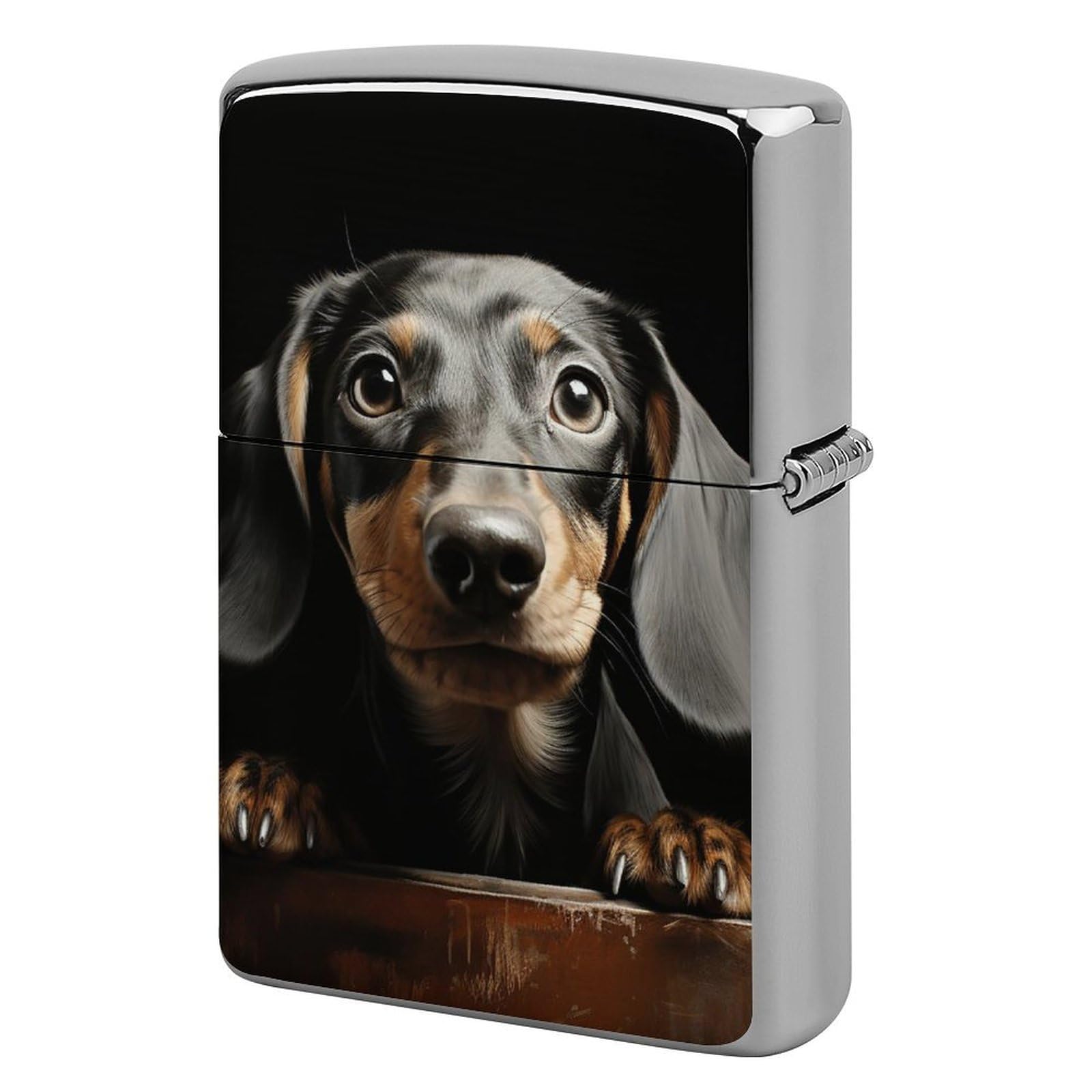 Pad Dachshund Lighter Case for Men, Personalized Lighter Cover for Valentine's Day Gifts, Flip-Top Lighters Shell for Outdoor, Portable Lighters Protective Sleeve