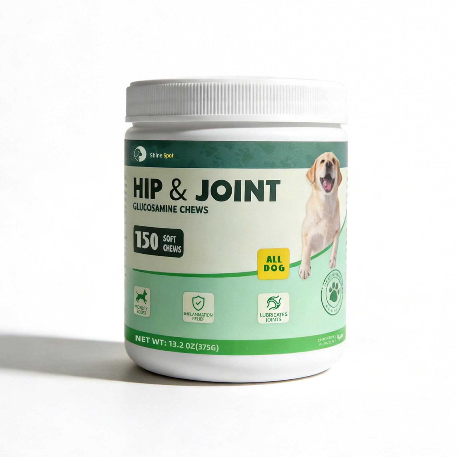 Glucosamine for Dogs Joint Support Supplement Dog Hip and Joint Chondroitin Chews Treats with MSM Dog Joint Pain Relief Mobility Supplements Chicken Flavor Fit All Breed