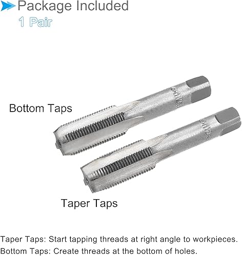 Vista 27 de Tapones de roscado a mano, rosca M14 x 1.5, herramienta métrica de aleación de acero, rosca inferior cónica