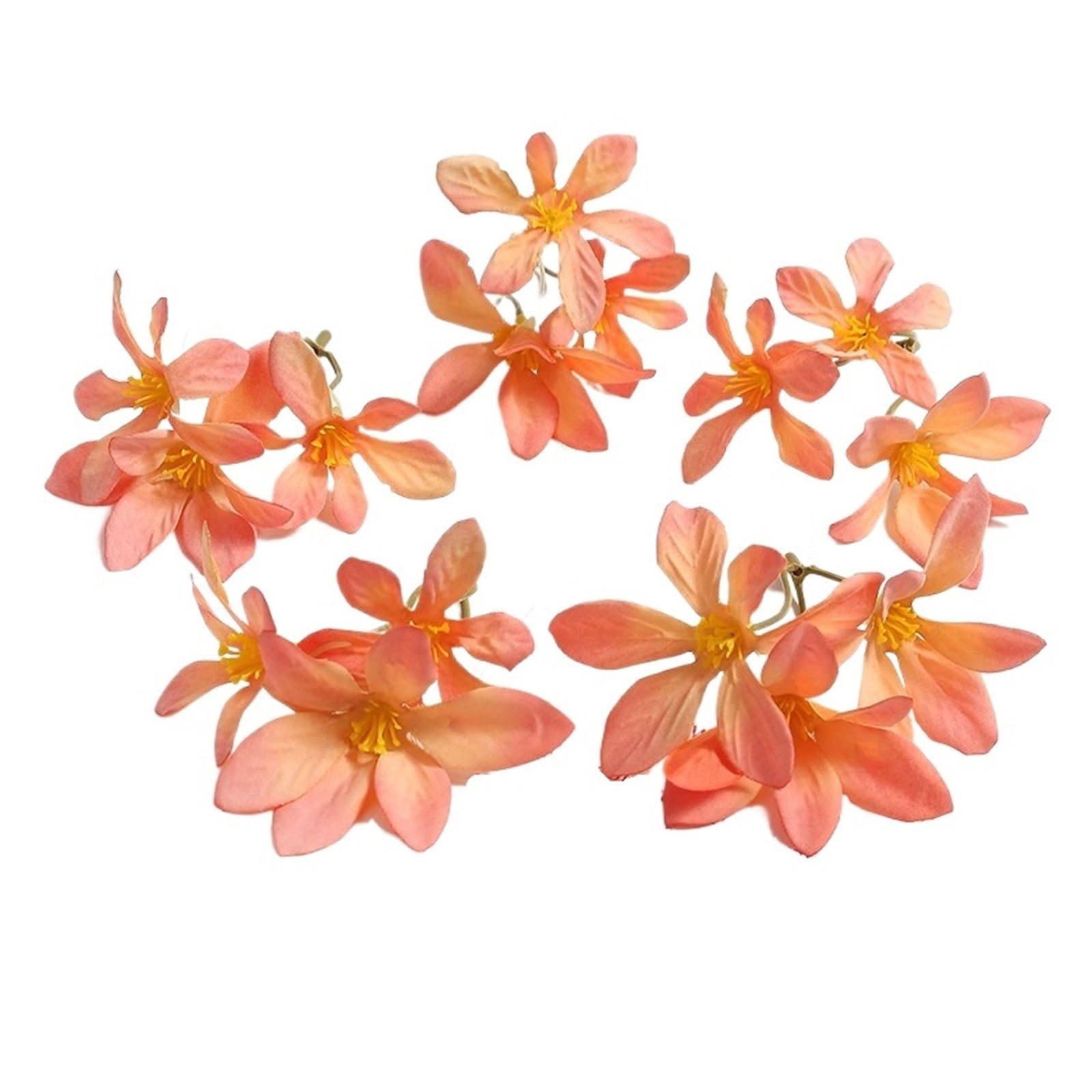 Casetlong 10/20pcs 9cm Artificial Flower Silk Head Simulation Home Decoration Wedding Craft(Orange,20Pcs)