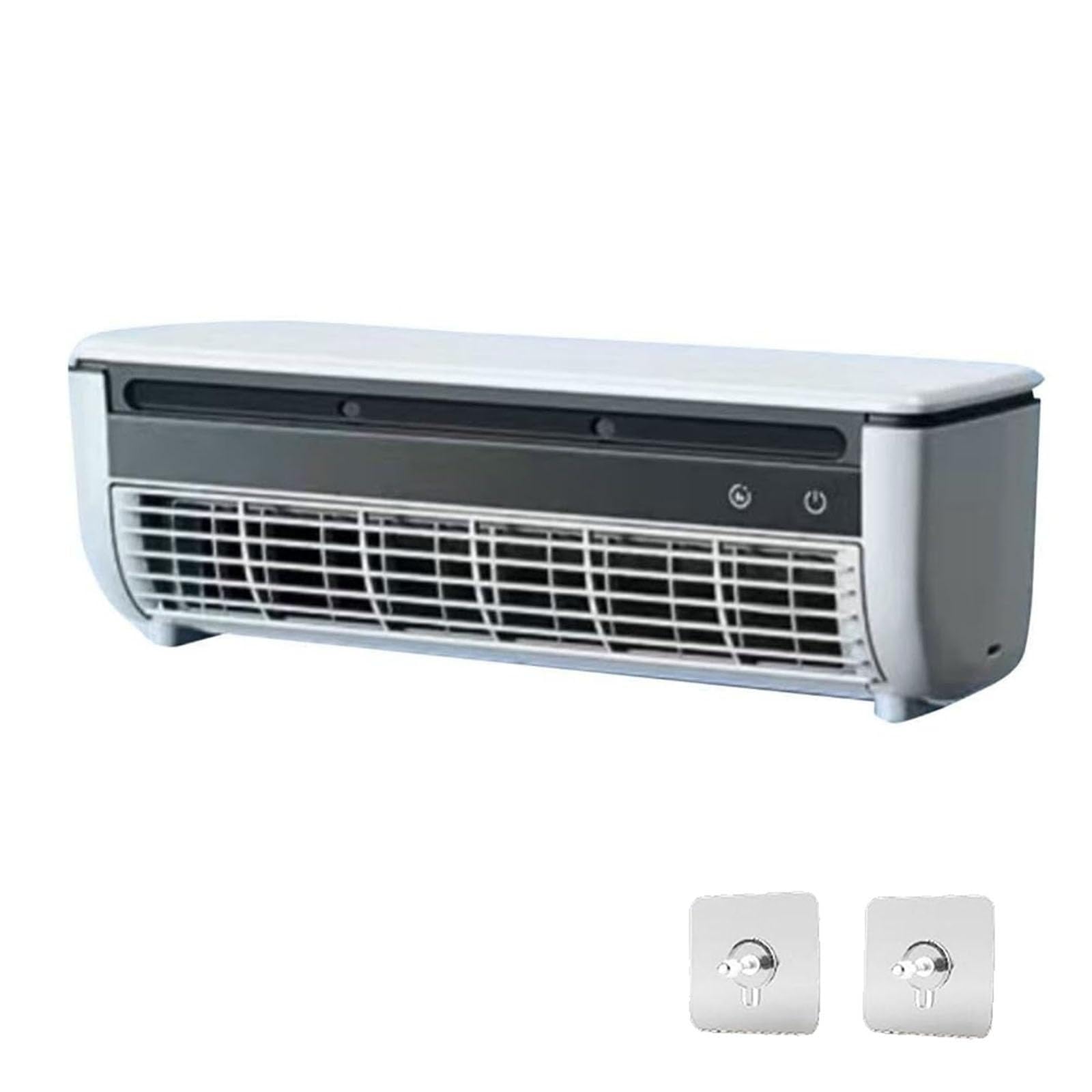 Climatiseur mural à chargement sans fil avec télécommande et crochet adhésif, 3 vitesses, batterie 6000 mAh rechargeable par USB, ventilateur de refroidissement pour cuisine, chambre d'étudiant ou bu
