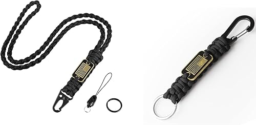 Llavero corto para llaves y cordón largo de cuerda de paracaídas