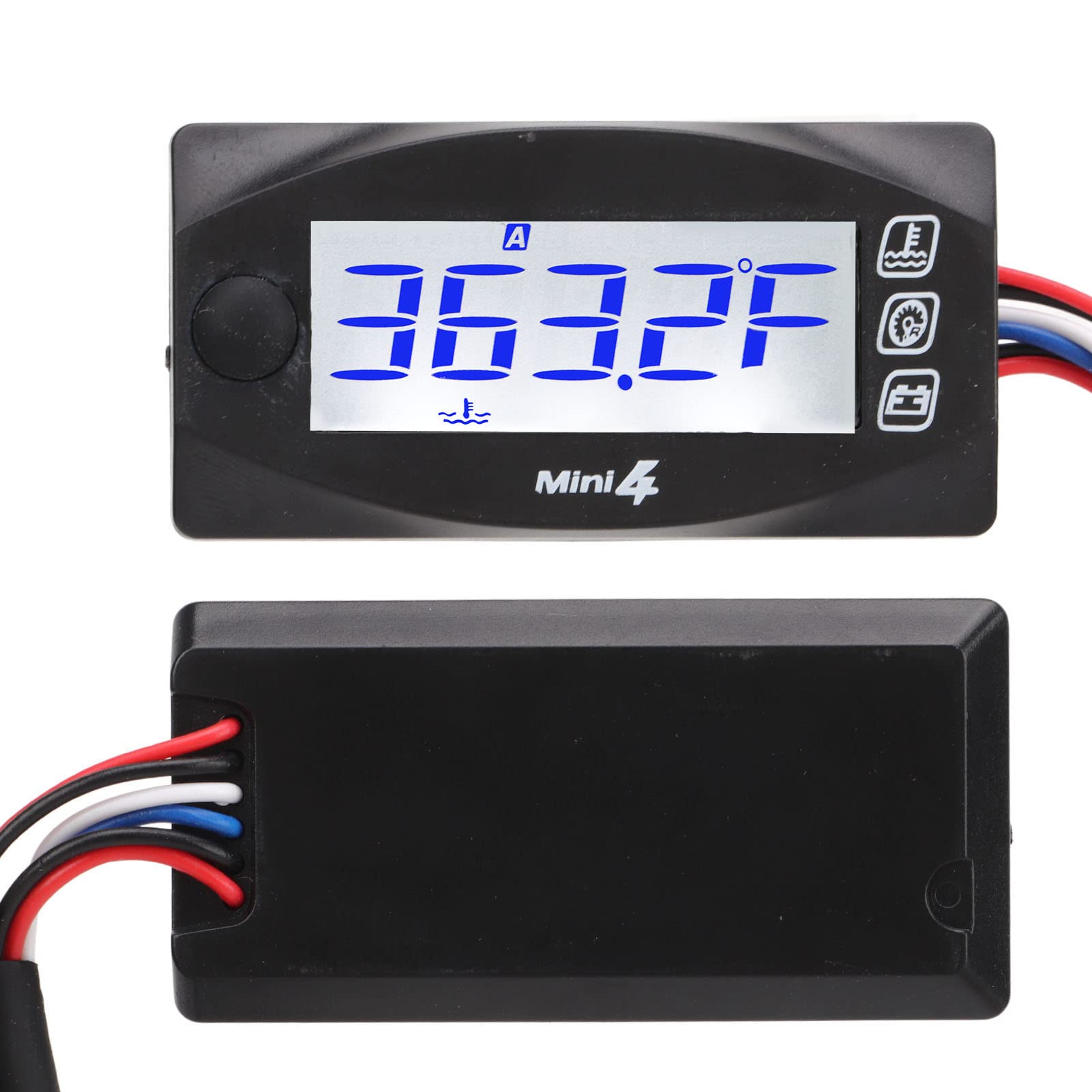 Misurazione della Temperatura dell'ACQUA Motociclistica, Termometro Digitale Moto Facile Installazione ABS LCD METTER TEMPORO ACQUA PER MOTORE (16 mm)