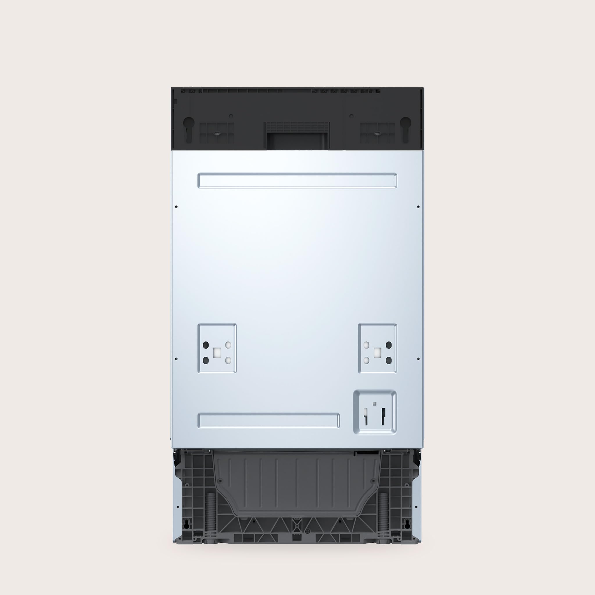 EVVO Lavavajillas Integrable Di.3 Slim 45 cm - Lavavajillas Pequeño Panelable de 10 Cubiertos, Clase D, 8 Programas con Modo Auto, Apertura Automática de Puerta y Media Carga, Lavaplatos Estrecho