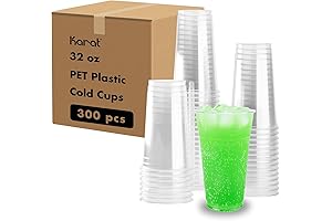 Karat 32oz PET Plastic Cold Drinking Cups (107mm) - 300ct