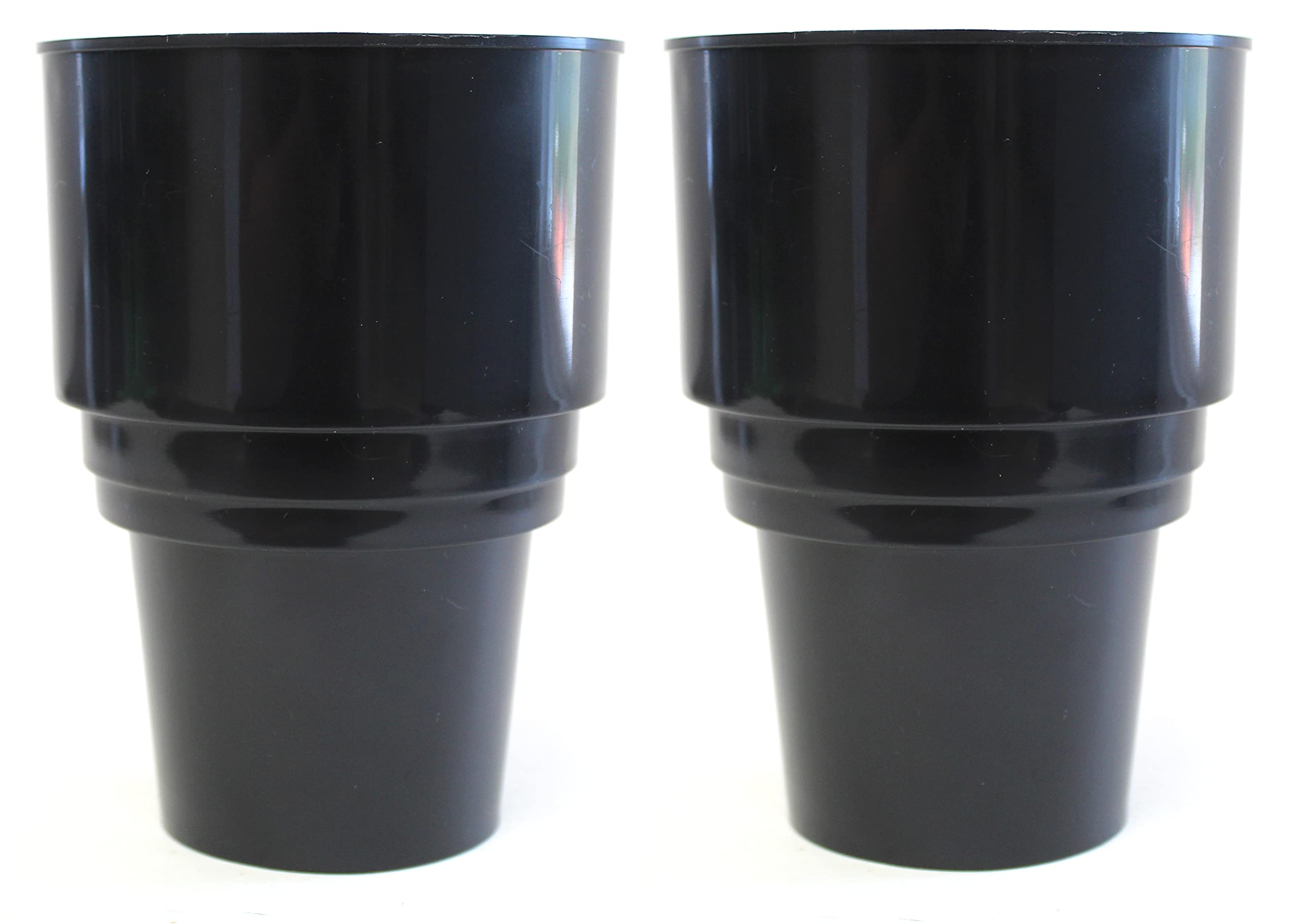 JSP Manufacturing Golf Cart Cup Holder Fits EZGO Club Car, Yamaha Replacement Holder for 16.4 oz Portable Propane Cylinder or Drink Holder (2 Pack, Black)