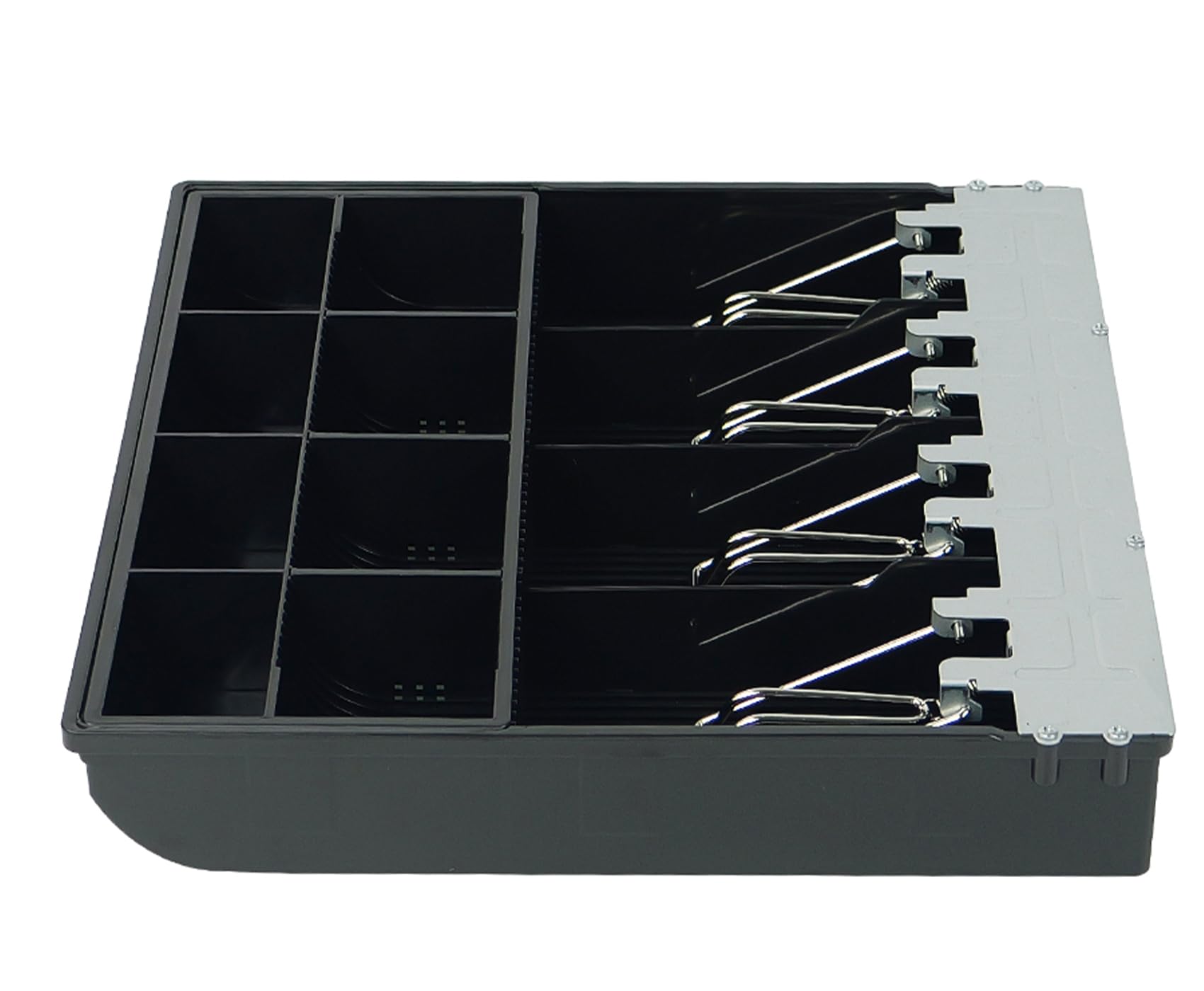 Organizzatore di Denaro per Cassetto Portavalori, Chiusura a Scatto per Banconote, Chiusure in acciaio inox, Regolazione della Larghezza, Armadietto sotto l'inserto per Monete, HDWR HD-WS35