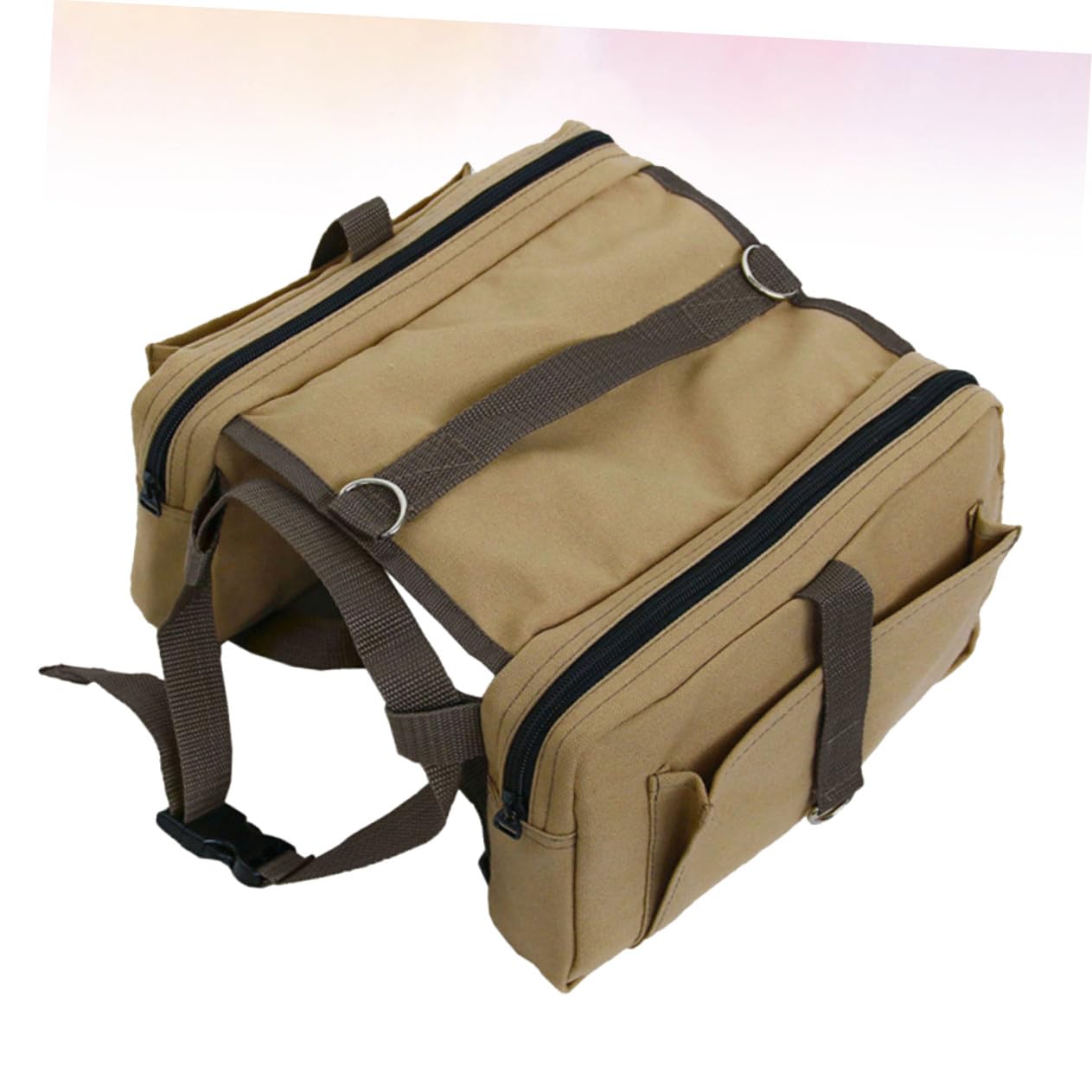 ORFOFE Zaino da Trasporto per Cani Regolabile in Tela con Tasche Laterali per Snack e Accessori per Trekking Campeggio e Viaggi all Aperto Piccola