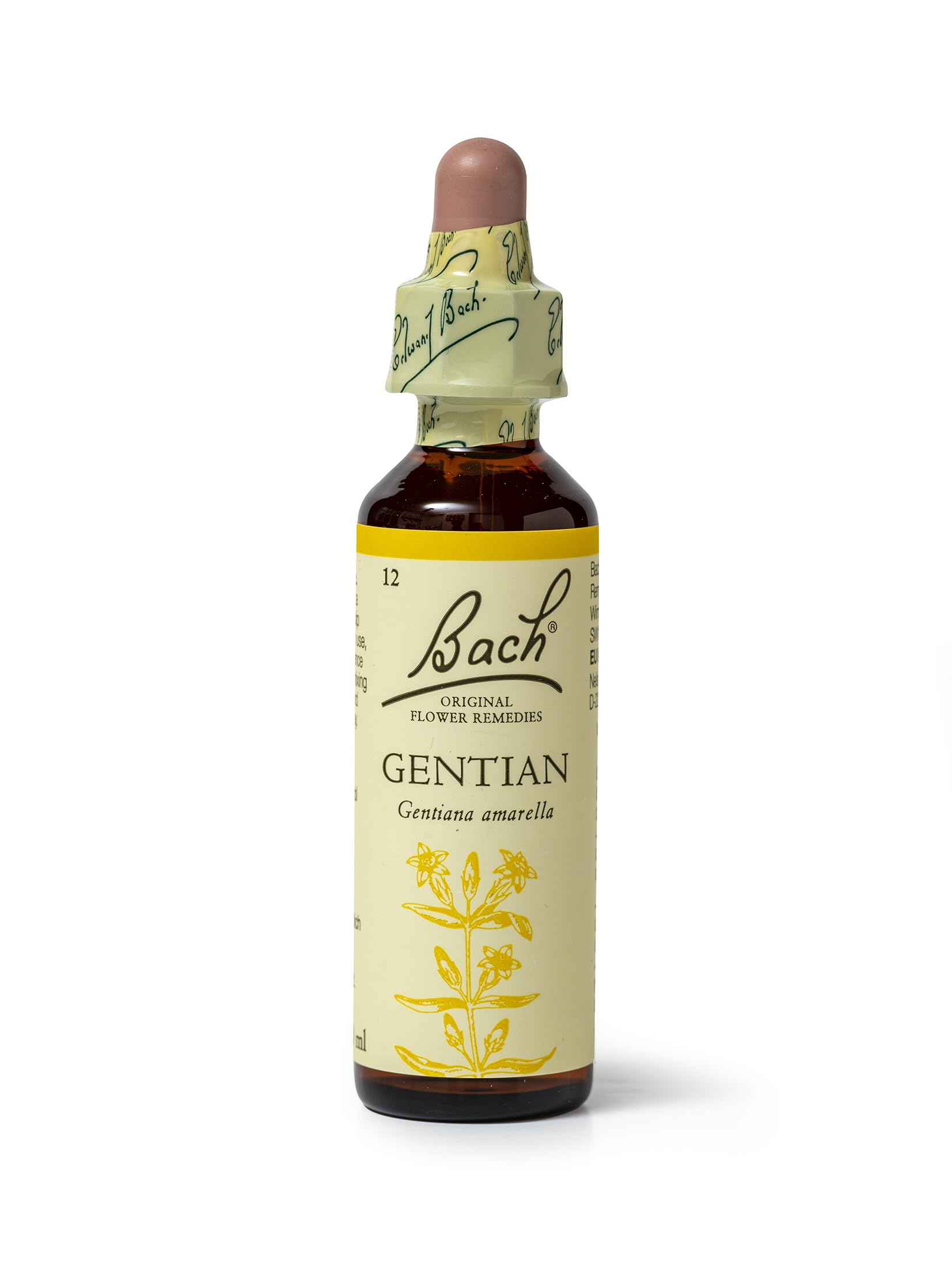 Bach Original Flower Remedies (Gentian) Know Your Own Mind, Accept Setbacks, Emotional Wellness, Natural Flower Essence, 20ml