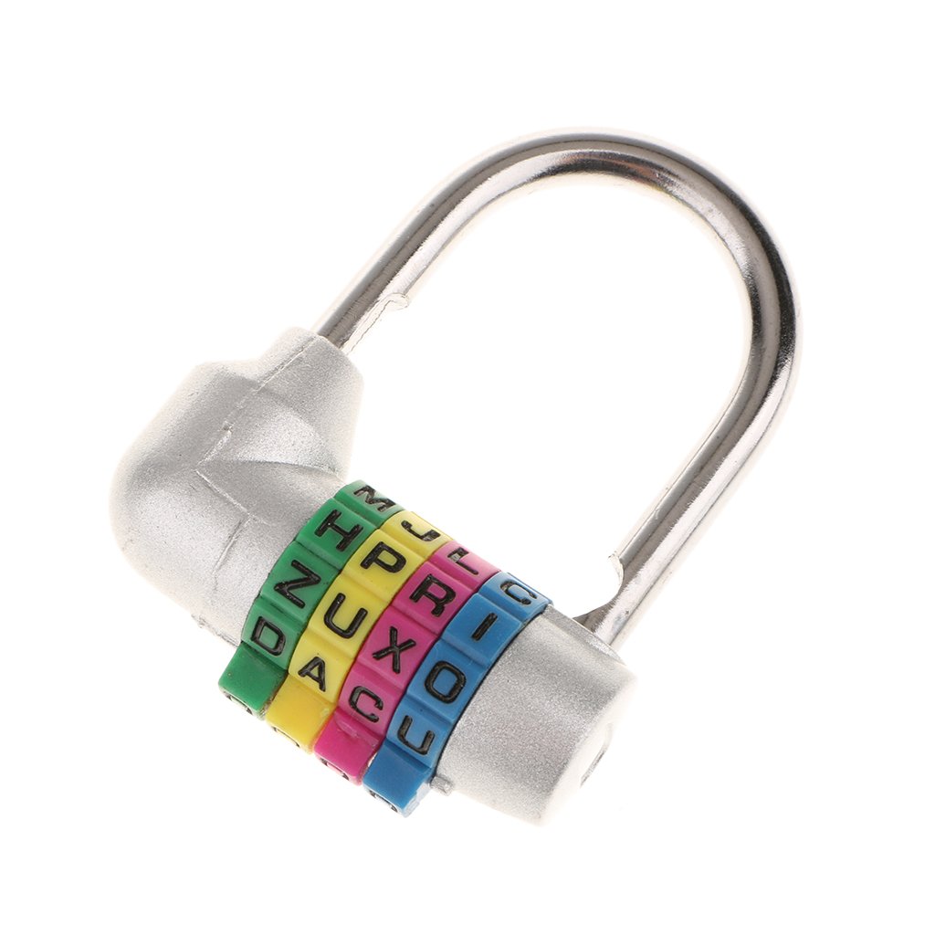 Image secondaire de perfk Lot de 2 Cadran à Lettres Combinaison Cadenas Code de 4 Lettres Verrouillage pour Boîte, Casier