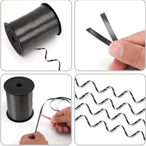 Miniatura 3 de Cinta rizadora azul marino, rollo de cuerda de globos de 500 yardas para envolver regalos (1,499.3 ft x 0.197 in)