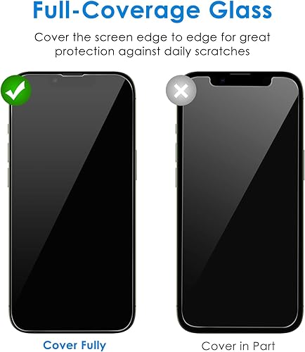 Miniatura 10 de JETech One Touch Install Protector de pantalla para iPhone 1313 Pro de 6.1 pulgadas, película de vidrio templado de cobertura completa, kit de
