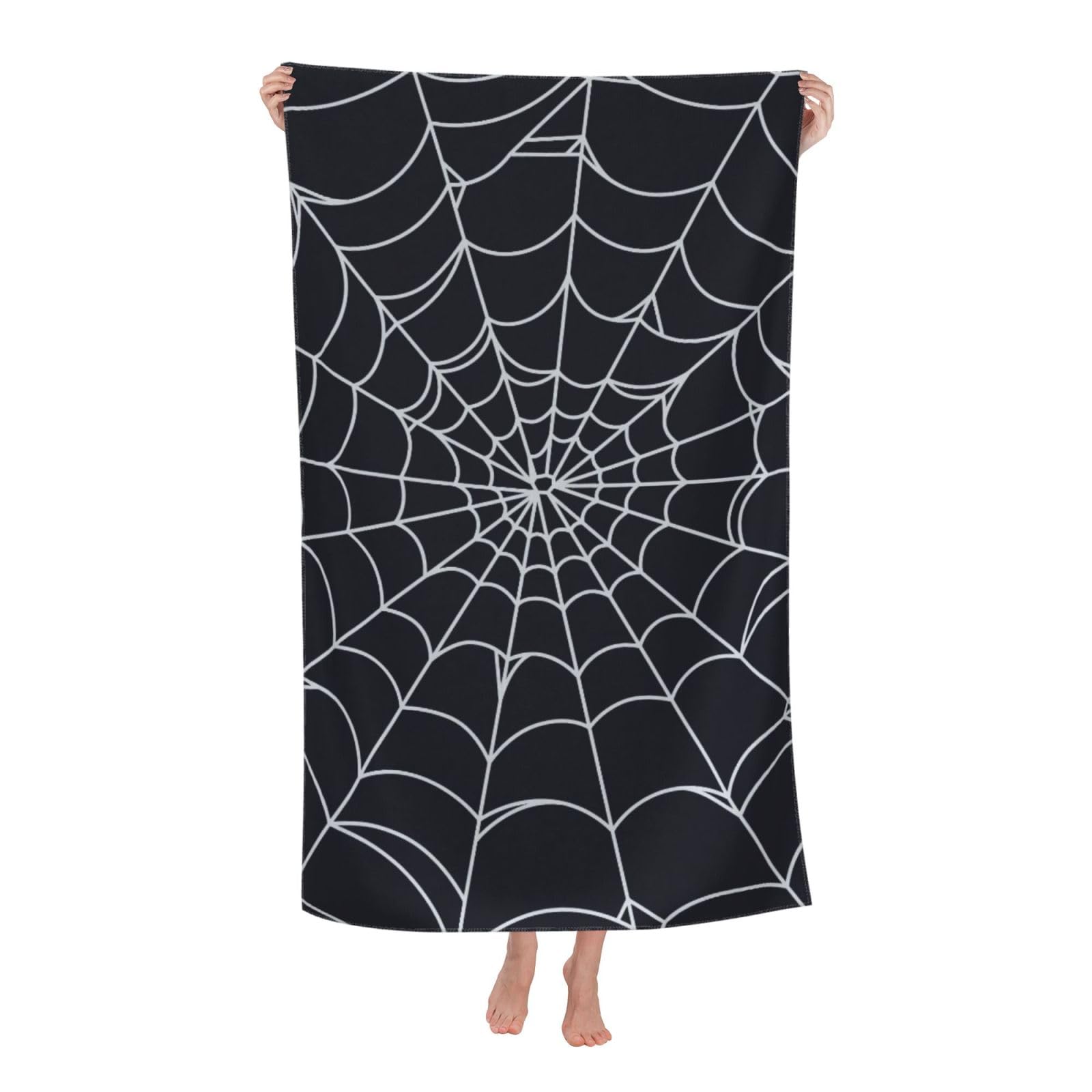 LSRCPD Beach Towel Spiral Spider Web Halloween Microfiber Beach Towels Blanket Oversized Tropical Big Extra Large XL Pool Towels Quick Dry Sandproof for Women Girls Kids