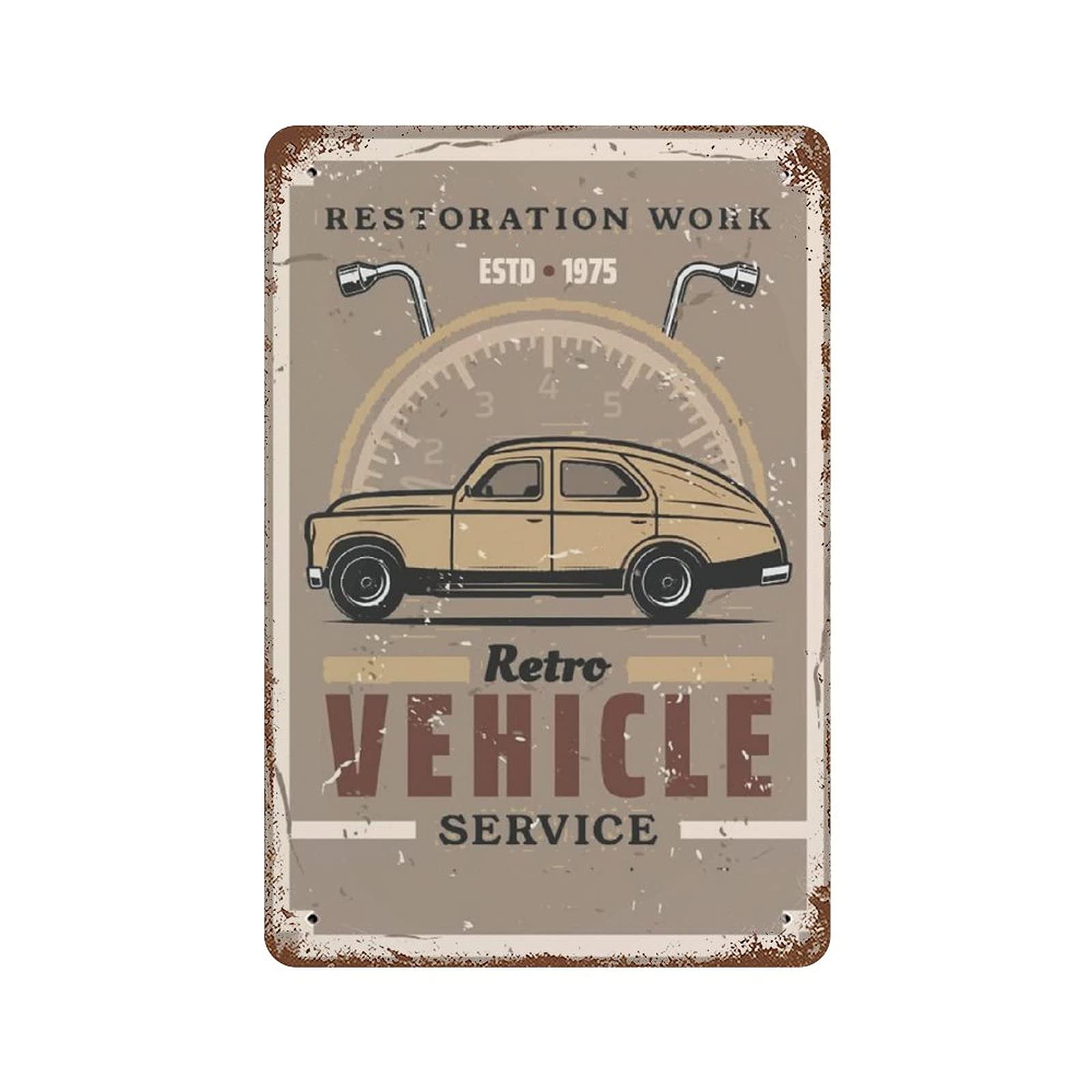 Car Service Garage Vintage Great Aluminum Tin Sign Wall Decor Metal Plaque Poster 7.9"x11.8"