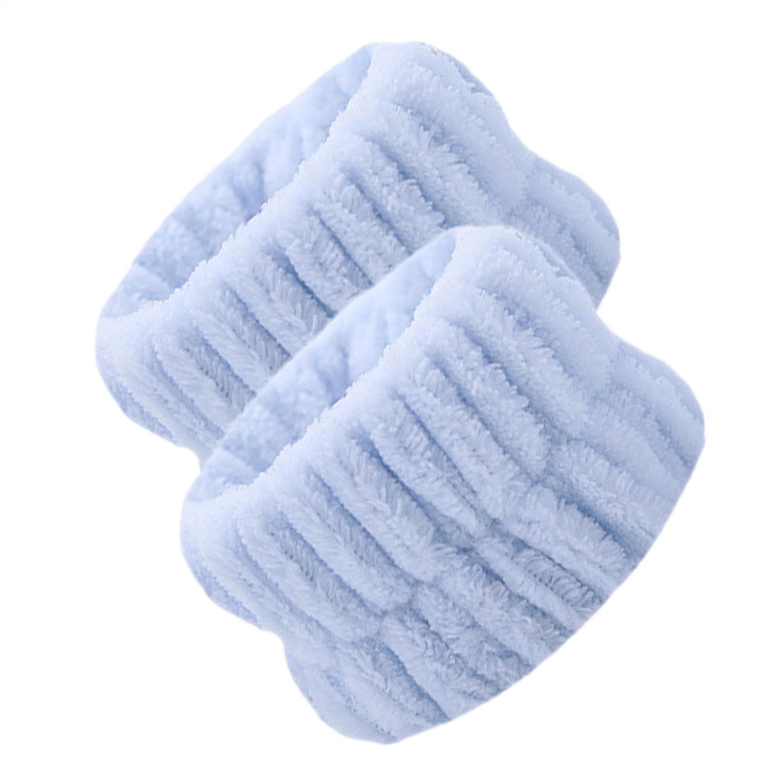 2 Bracelets Lavage Visage En Microfibre - Anti Eau Pour Spa Et Douche