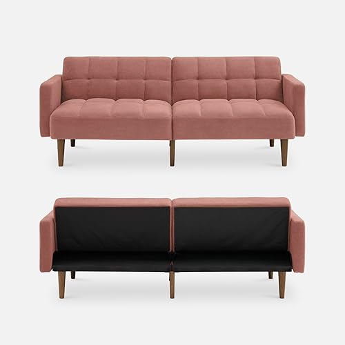 Miniatura 9 de mopio Aaron Sofá de 76.8", Sofá Cama Pequeño, Futón, Sofá de Dos Plazas, Sofá Futón Moderno de Mediados de Siglo, Sofá Cama, Sofás para Sala de