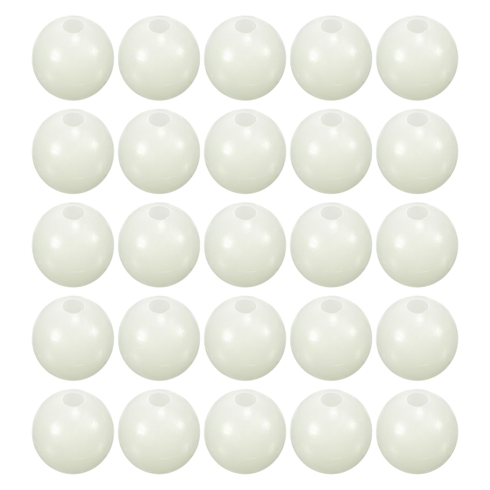 M METERXITY 200 Pcs Glow Fishing Beads - Plastic Luminous Round Bait Egg Lure Rigs Apply to Outdoor Tackle Tool (8mm, White)