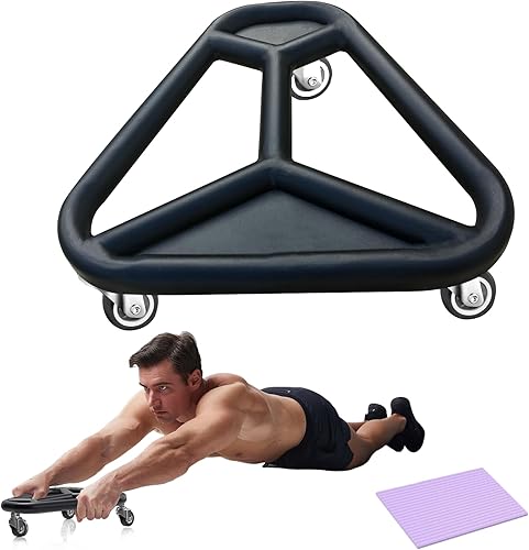 HOTWAVE Rueda de rodillo de abdominales para entrenamiento de núcleo, equipo de ejercicio abdominal extra ancho para abdominales, brazos y espalda,
