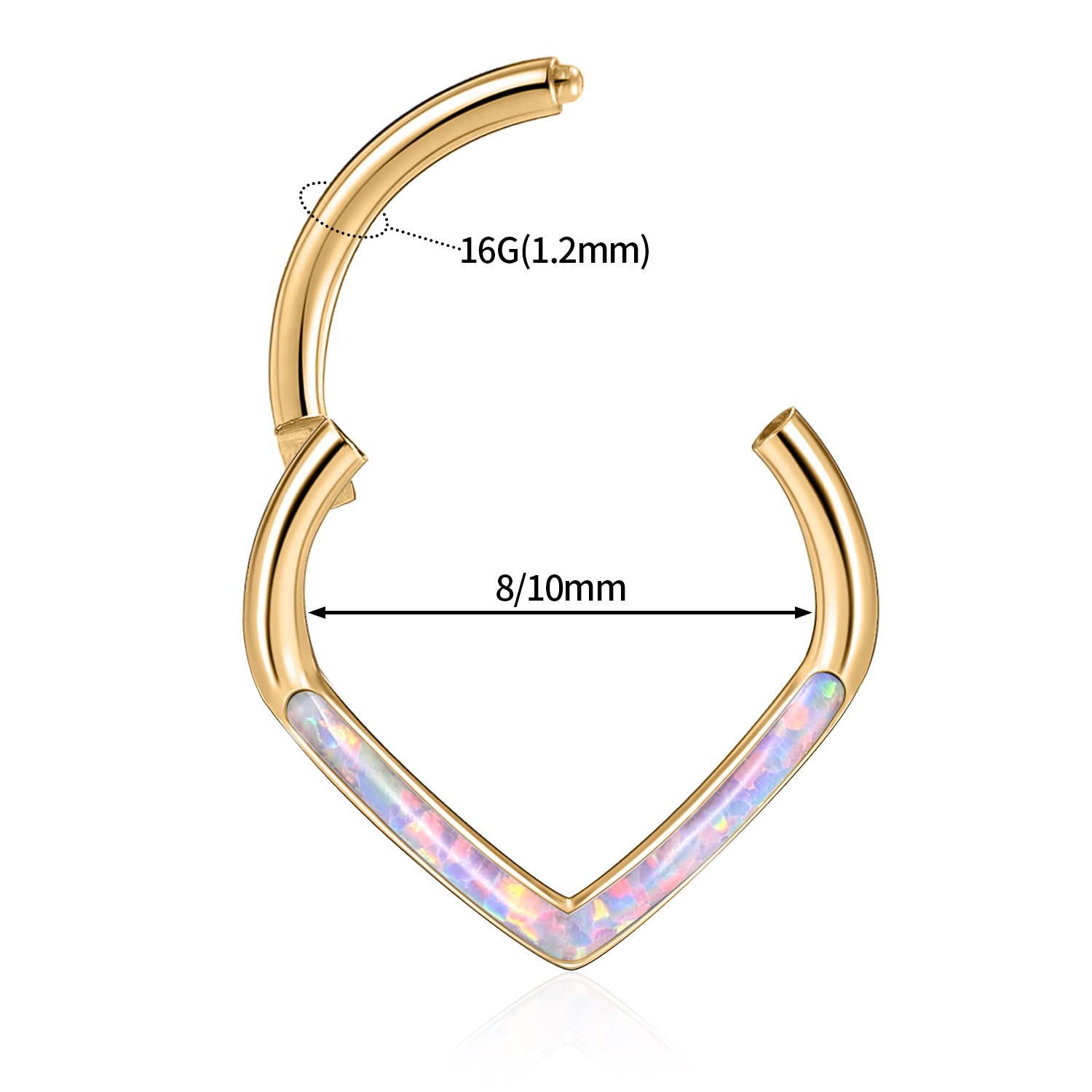 hengkaixuan Teardrop Daith Earrings Septum Jewellery Nose Hoop Ring Surgical Steel Daith Rook Tragus Piercing Jewellery Septum Clicker Ring Small Hoop Earring — view 57