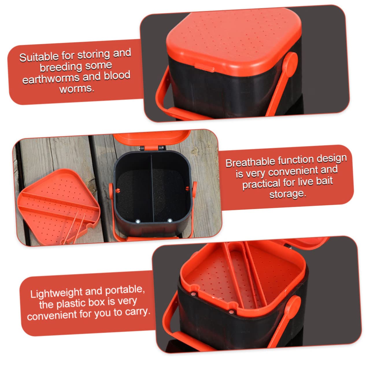 HONITANO 2 Pièces Boîte Asticots De Portable Avec Daération