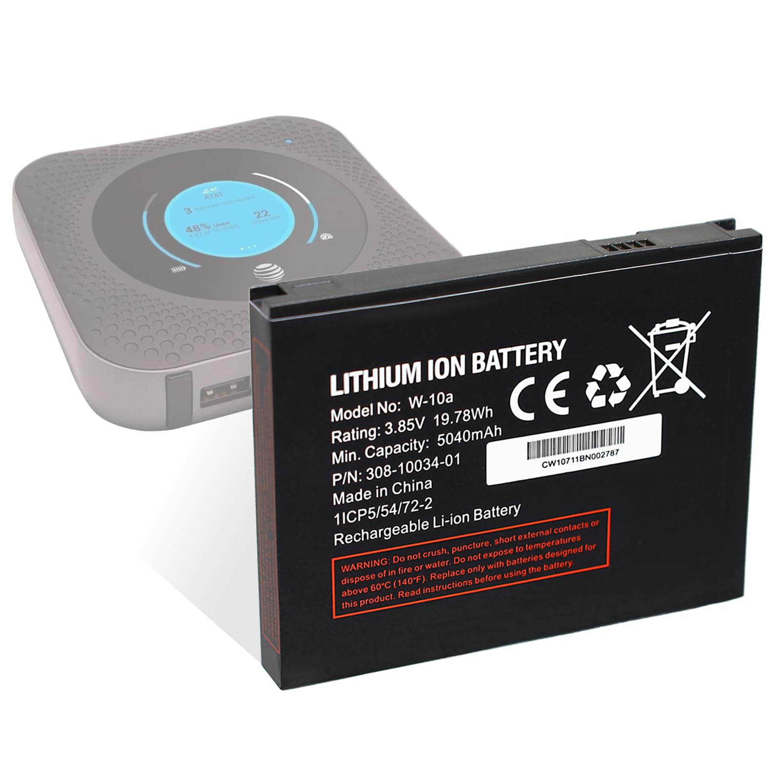 Replacement Battery For Netgear Nighthawk M1 MR1100 Router - 5040mAh Lithium-ion (W10A Model)