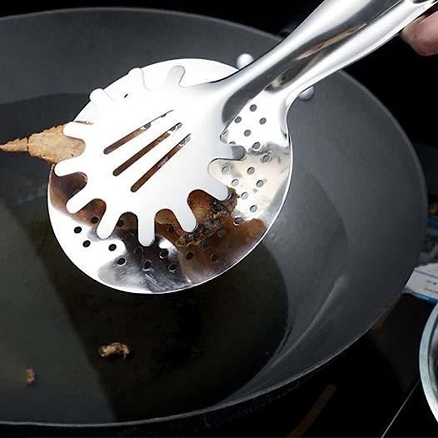 Pince de cuisine, pince de cuisine, pince de cuisine en acier inoxydable, pince multifonctionnelle for aliments, poisson frit, steak, barbecue