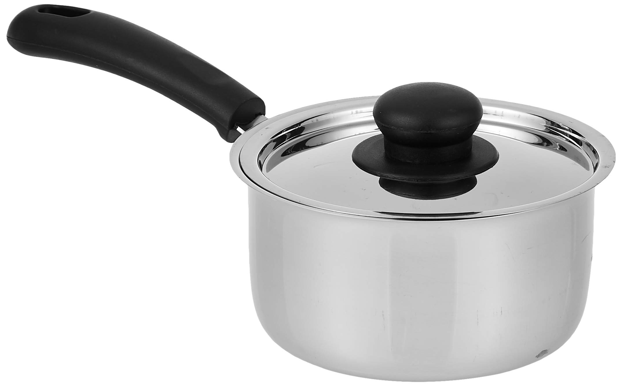 Raj Stainless Steel Saucepan with Lid, Silver , 15.5 cm, GSSSP1, Tea Pan , Rice Pan , Sauce Pan , Milk Pan , Coffee Pan