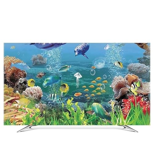 WEbjay Outdoor Fernseher TV Cover Dust Cover Computer Monitor Protector for Wall Hanging Desktop Curved Type Screen Soft Fabric Craft Tv Abdeckung Outdoor (Color : 03, Size : 60inch(140x90cm))