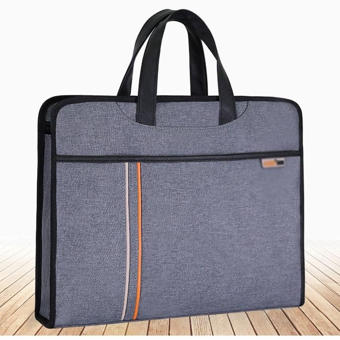 Portable Document Bag, Canvas, Conference Document Bag, Office Document Bag, Thickened Business Bag(D)3