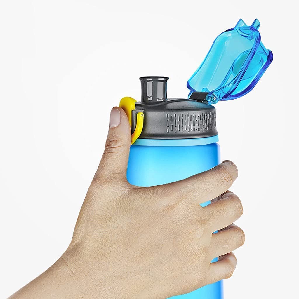 Bouteille d'eau Bouteilles D'eau De Mode De Sport Bouteilles De Boire Portatives De Grande Capacité Avec Une Corde Et Une Bouteille D'eau De 750 Ml / 25oz Bouteille Isotherme Gourde Sport ( Blue : A-b
