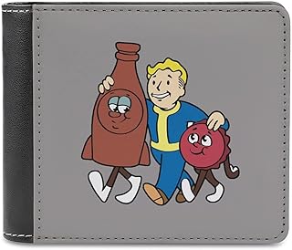 [RFSHOP] 財布 二つ折り 小銭入れ Fallout 4 Vault Boy Tシャツ メンズ 折財布 二つ折り財布 アニメ メンズ レディース 大容量 カード入れ レザー 薄型 お札入れ サイフ 多機能 便利 可愛 人気 小さい財布 ビジネス 父の日 実用 プレゼント 男女兼用 入学 贈り物