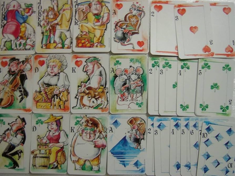 Amazon.co.jp: 外国製トランプ 素敵なイラスト カード5.5×9cm