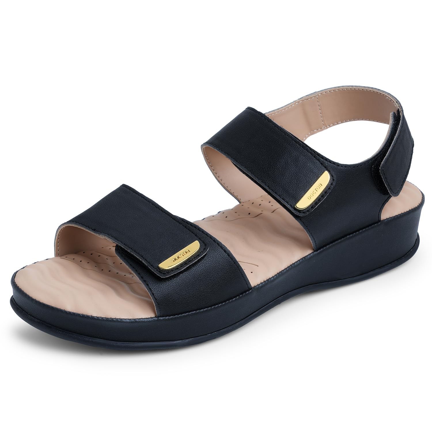 doctor extra soft Women's Comfort Sandals with Memory Foam Cushion & TPR Outsole|Stylish & Lightweight Casual & Non-Slip Diabetic | Orthopedic Flip Flops/Slippers Adjustable Strap Ladies & Girls D-619-picture-0