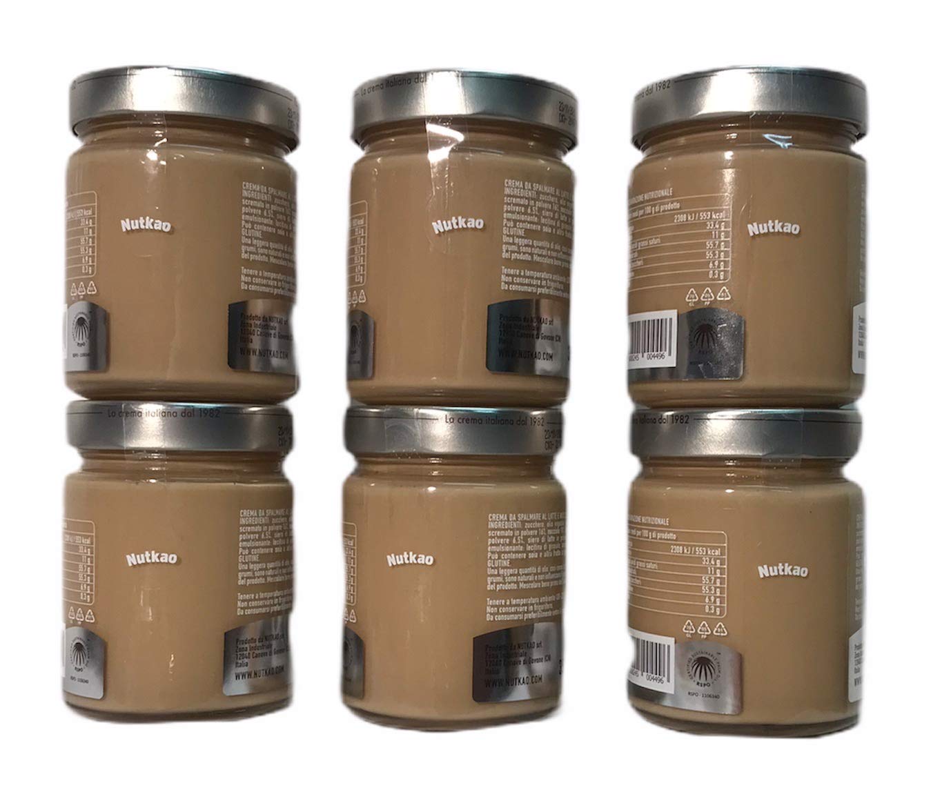 Nutkao gran cremeria 6x350gr crema de leche y avellanas crema de avellanas italiana