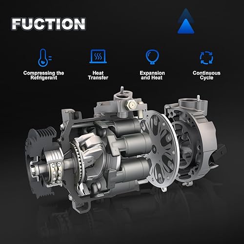 Miniatura 7 de Compresor de CA compatible con Honda Civic 2006-2011 1.8L, compresor de aire acondicionado con embrague reemplazos # 38810RRBA01, 38800-RNA-A010-M,