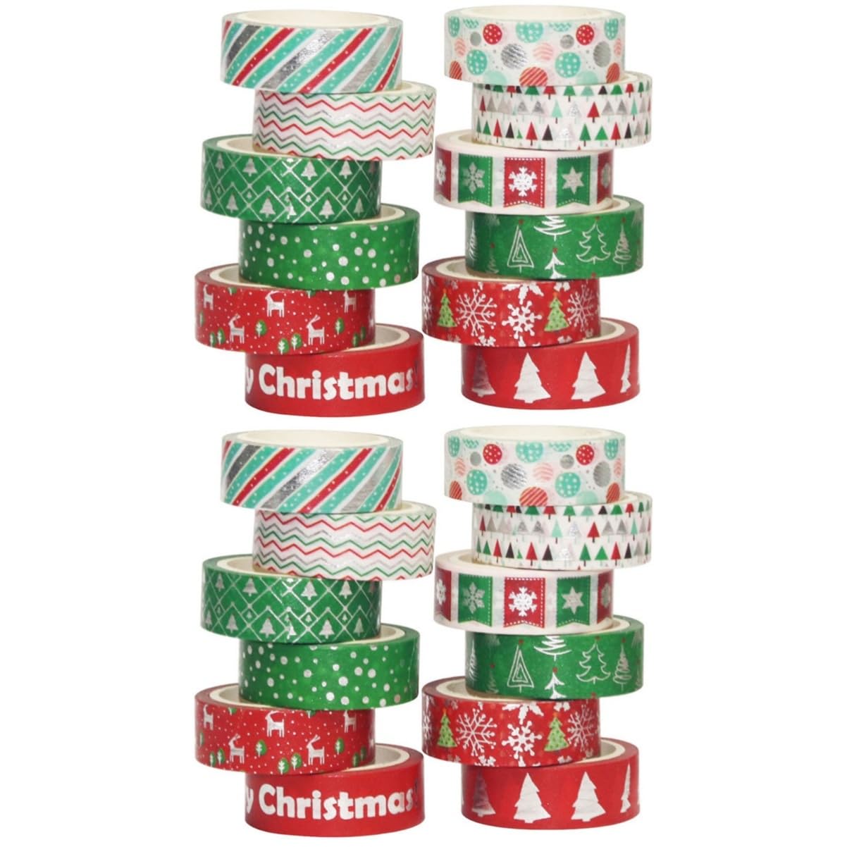 Didiseaon Rollos Linda Cinta De Papel Washi Cinta Adhesiva Washi Cinta De De Fiesta De Navidad Cinta Washi Cinta Decorativa Navideña Salir Adelante por Sí Mismo Árbol De Navidad