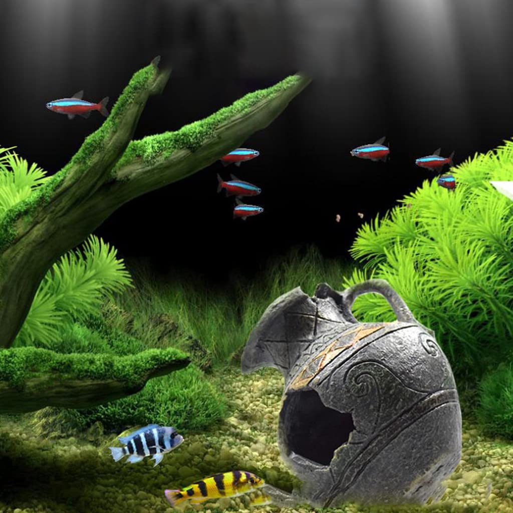 MOMOJIA Fish for Tank Decoration Aquarium Hideaway Broken